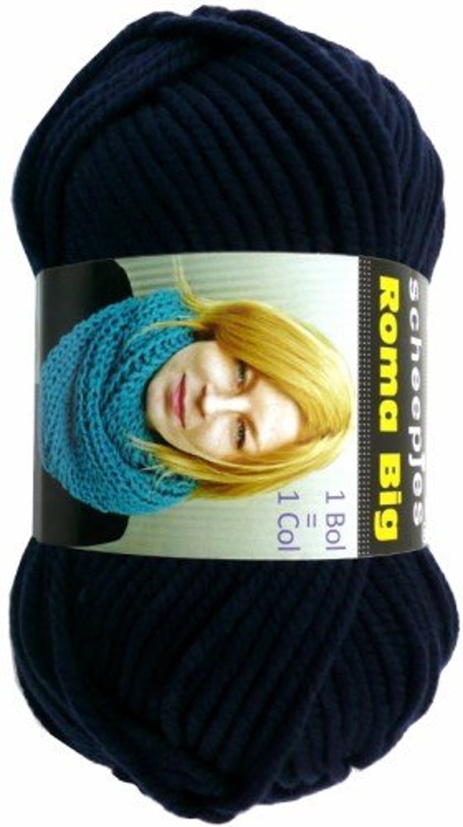 Scheepjes Roma Big kleur 11. [ D Blauw ] PAK MET 3 BOLLEN. KL.NUM. 04.